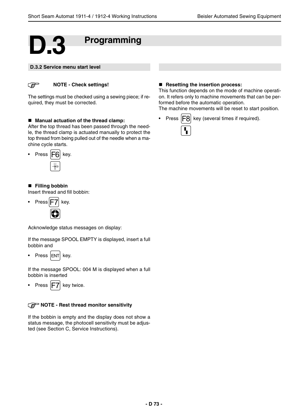 Programming | Beisler 1911-4 User Manual | Page 73 / 88