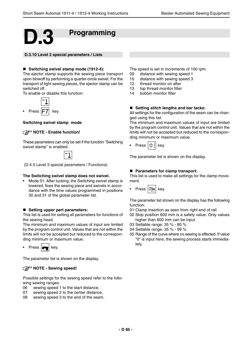Programming | Beisler 1911-4 User Manual | Page 85 / 88