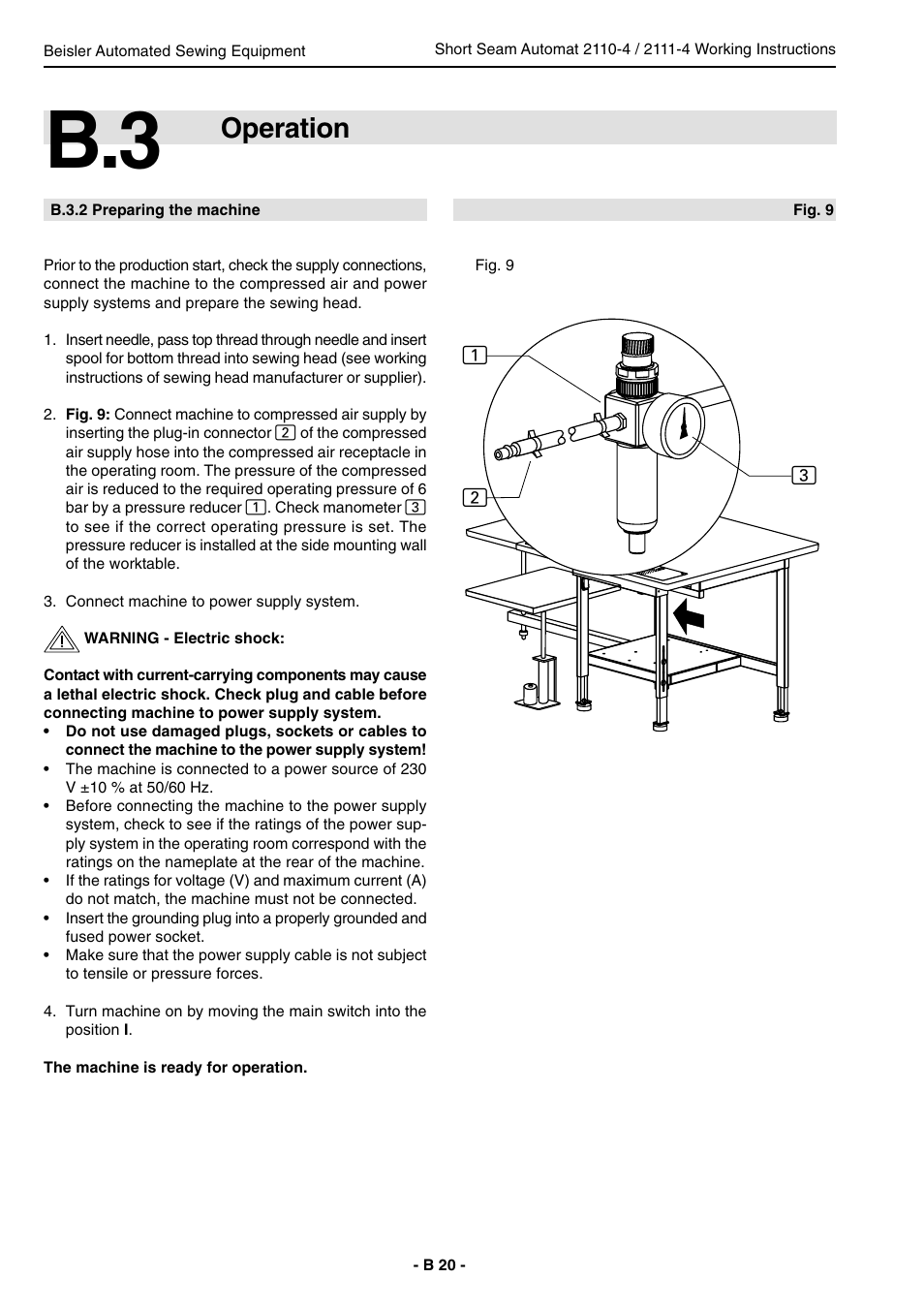 Operation | Beisler 2111-4 User Manual | Page 20 / 88