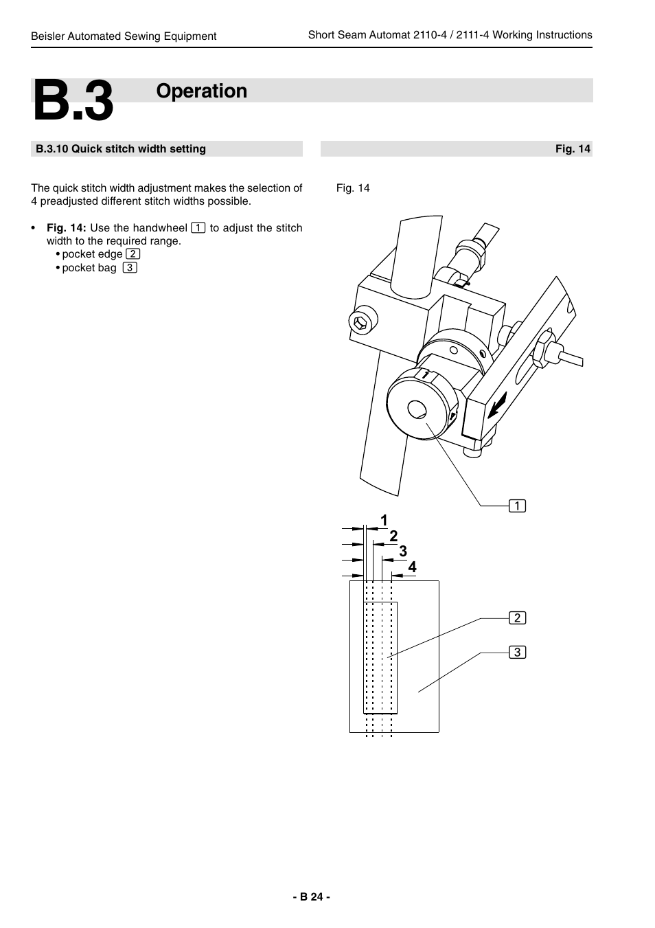 Operation | Beisler 2111-4 User Manual | Page 24 / 88