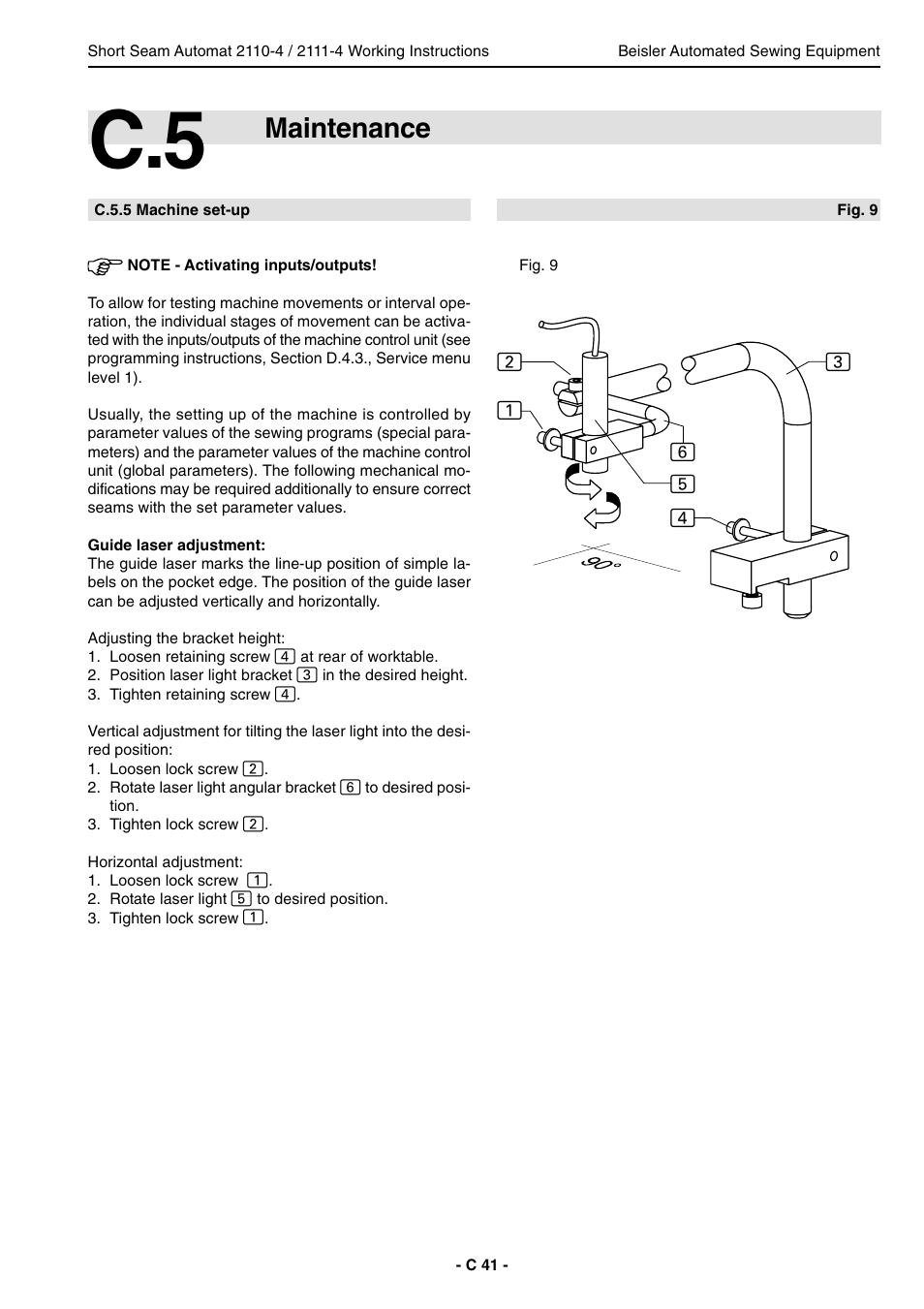 Maintenance | Beisler 2111-4 User Manual | Page 41 / 88