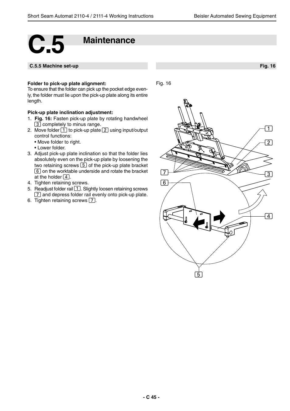 Maintenance | Beisler 2111-4 User Manual | Page 45 / 88