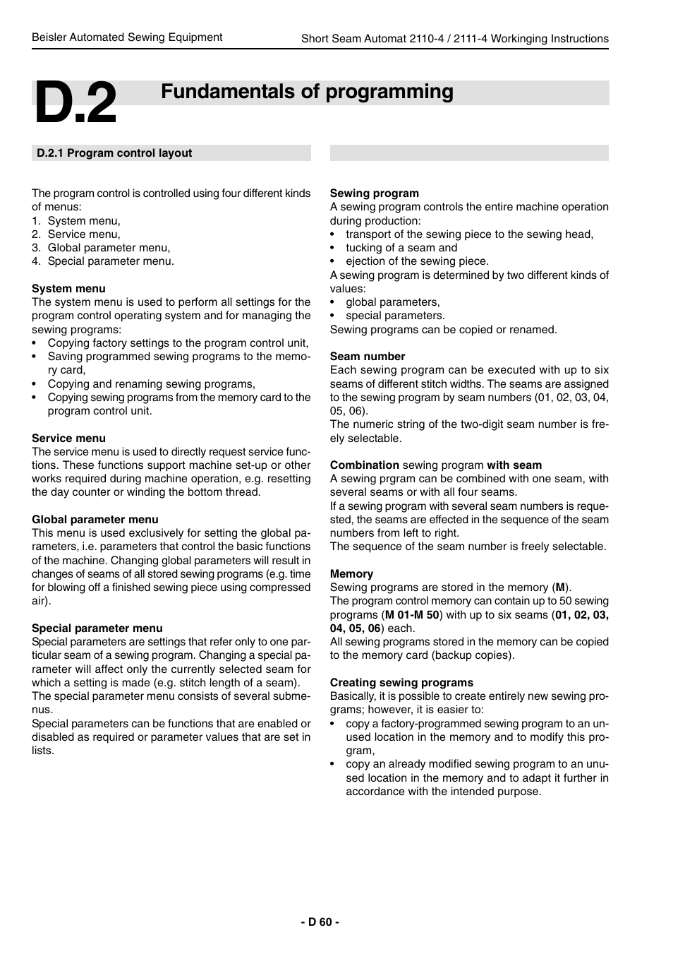 Fundamentals of programming | Beisler 2111-4 User Manual | Page 60 / 88