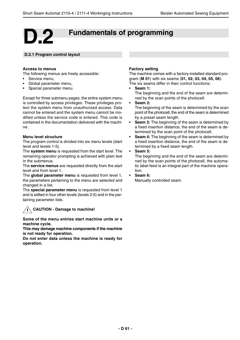 Fundamentals of programming | Beisler 2111-4 User Manual | Page 61 / 88