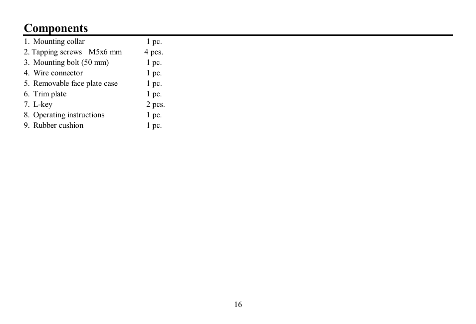 Components | Hyundai H-CDM8061-NN User Manual | Page 16 / 35