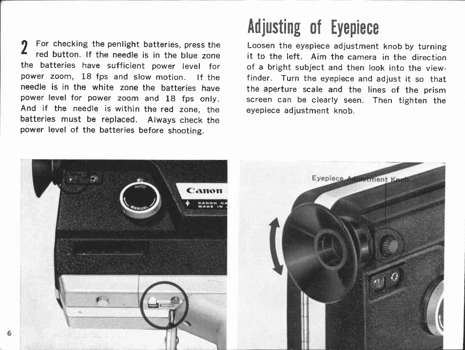 Main features of canon single 8, Basic photography, Electric eye operation | Canon 518 Single -8 User Manual | Page 6 / 42