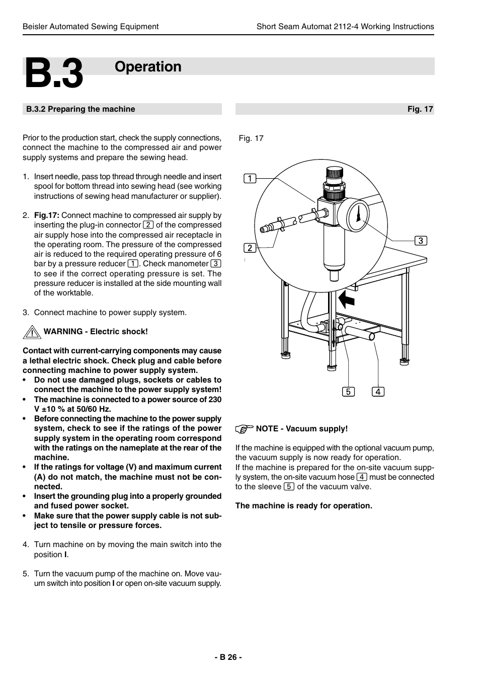 Operation | Beisler 2112-4 User Manual | Page 26 / 102