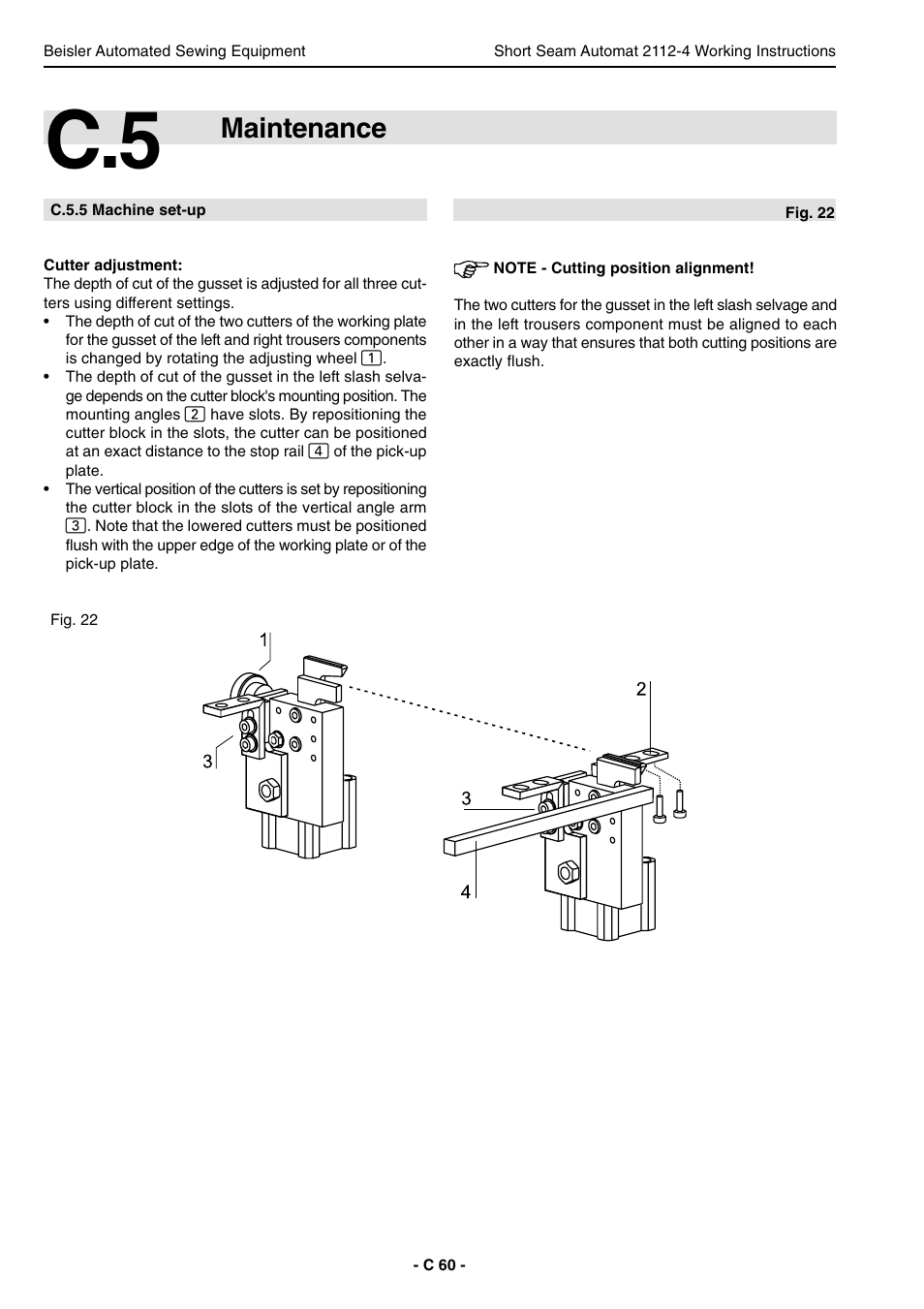 Maintenance | Beisler 2112-4 User Manual | Page 60 / 102