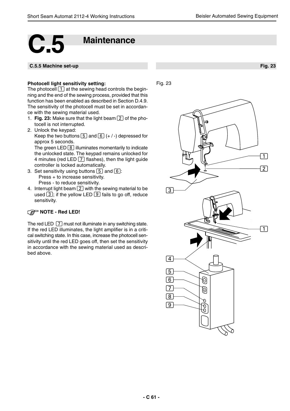 Maintenance | Beisler 2112-4 User Manual | Page 61 / 102