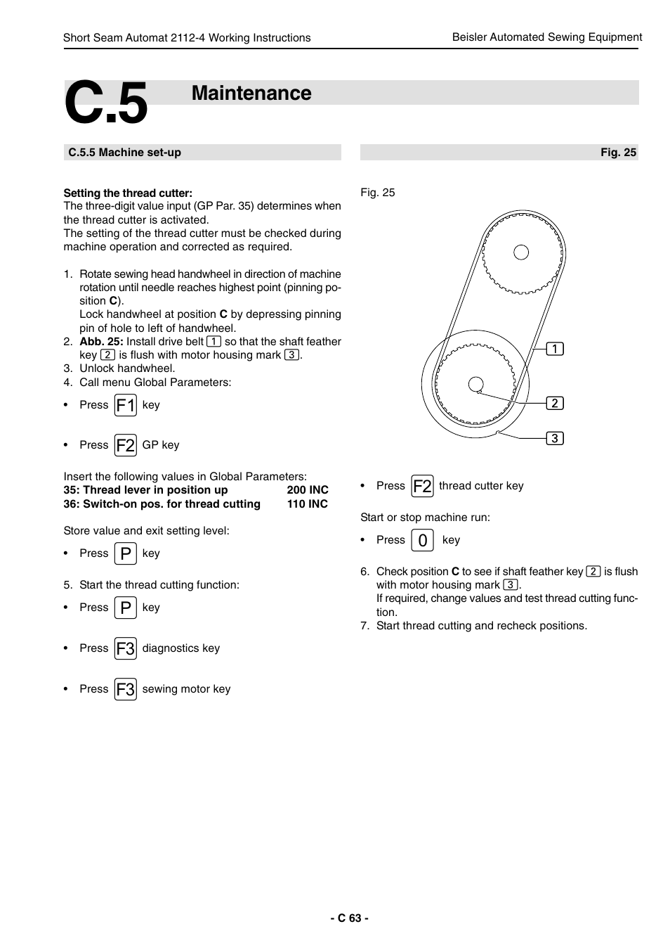 Maintenance | Beisler 2112-4 User Manual | Page 63 / 102