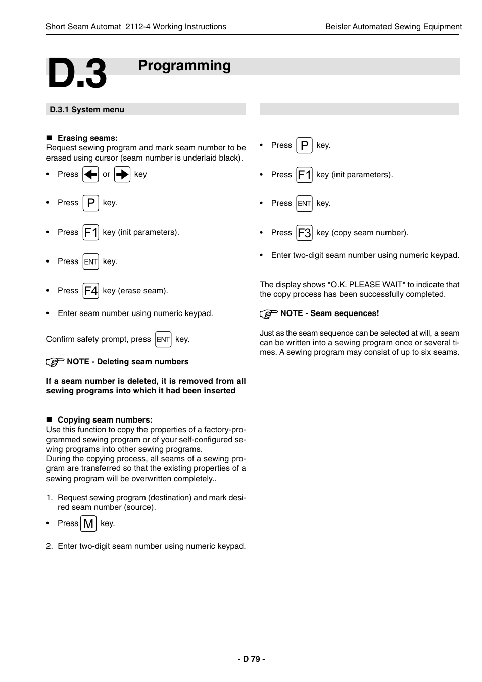 Programming | Beisler 2112-4 User Manual | Page 79 / 102