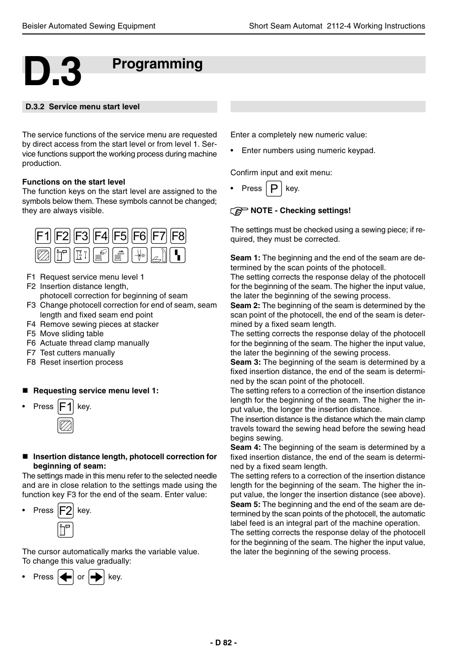 Programming | Beisler 2112-4 User Manual | Page 82 / 102