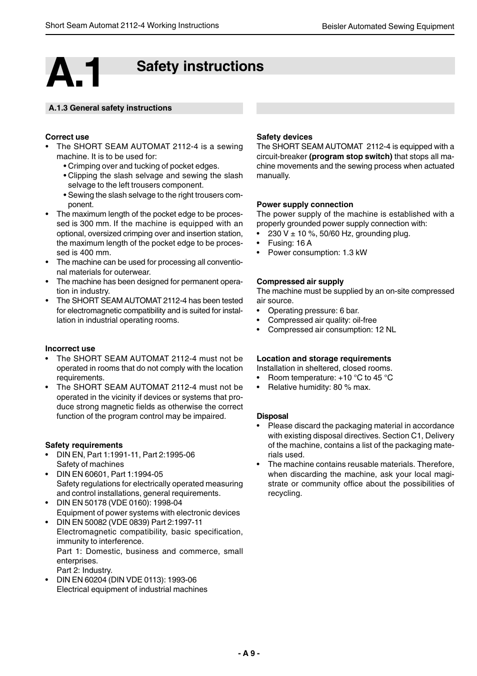 Safety instructions | Beisler 2112-4 User Manual | Page 9 / 102