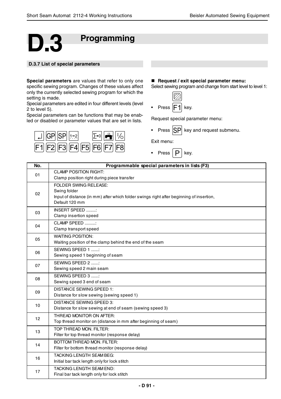 Programming | Beisler 2112-4 User Manual | Page 91 / 102