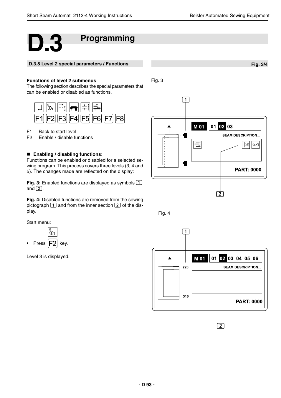 Programming | Beisler 2112-4 User Manual | Page 93 / 102