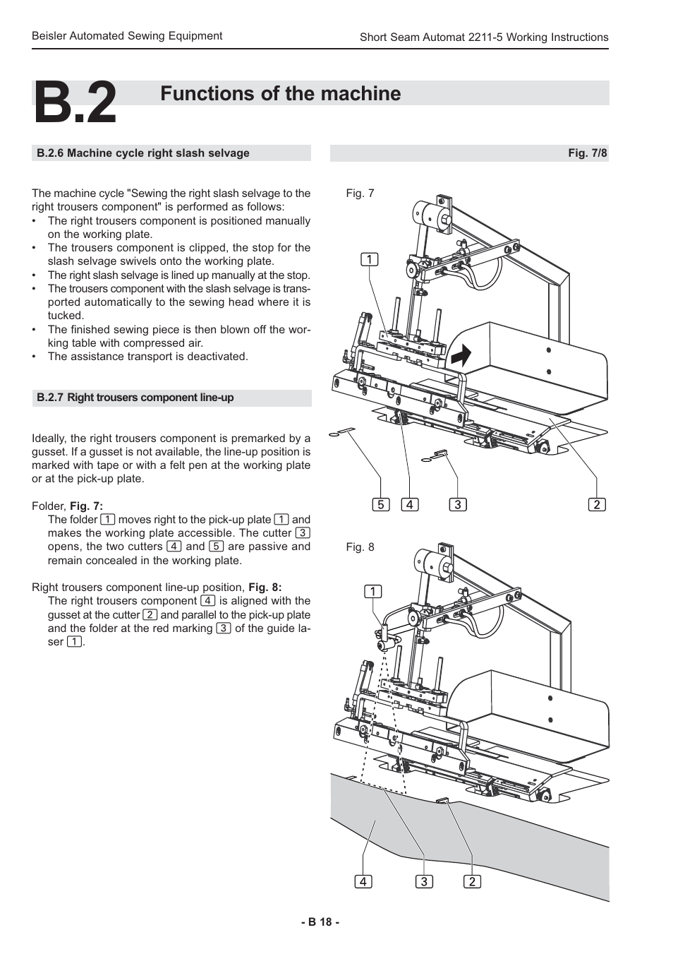 Functions of the machine | Beisler 2211-5 User Manual | Page 18 / 103