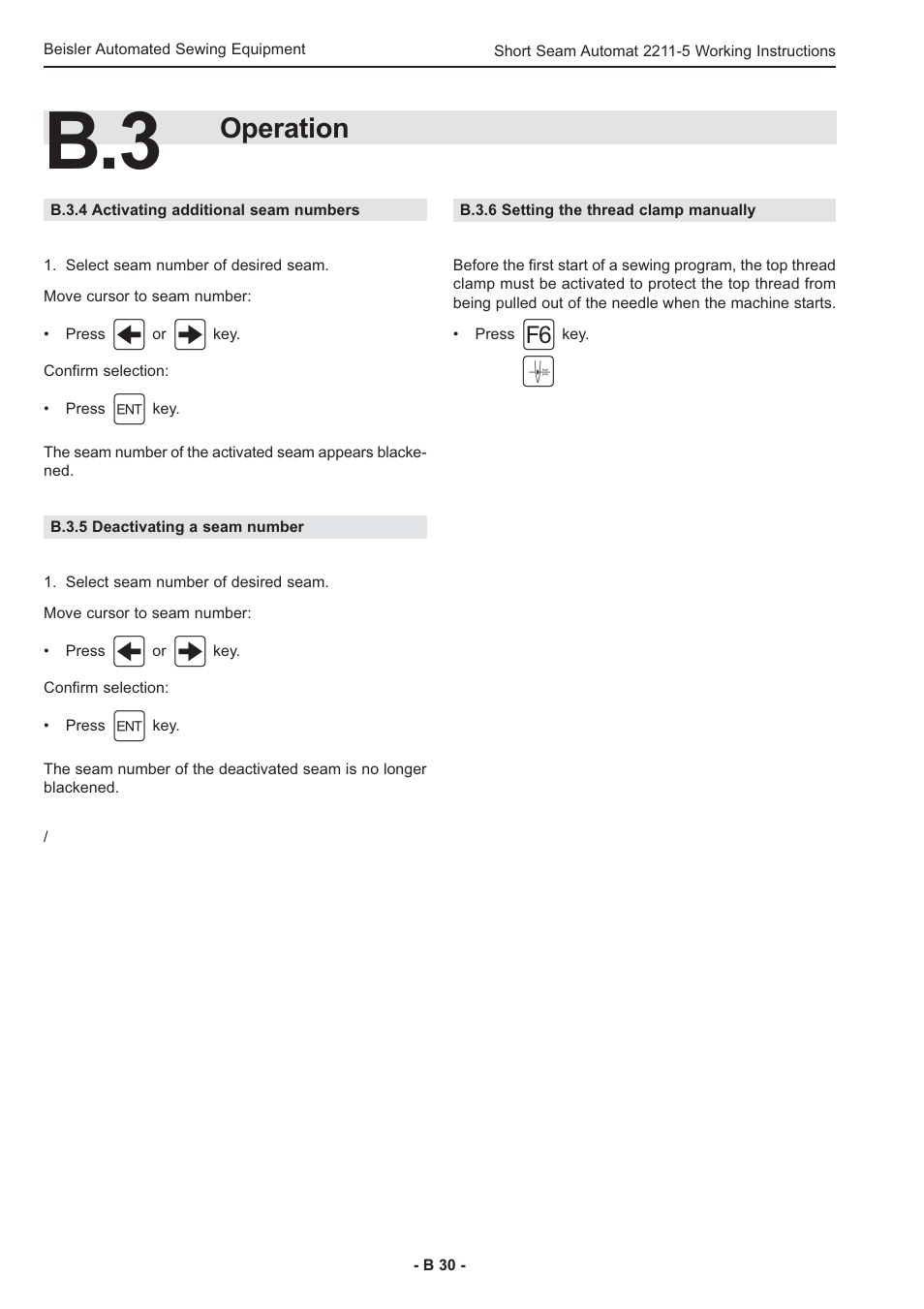 Operation | Beisler 2211-5 User Manual | Page 30 / 103