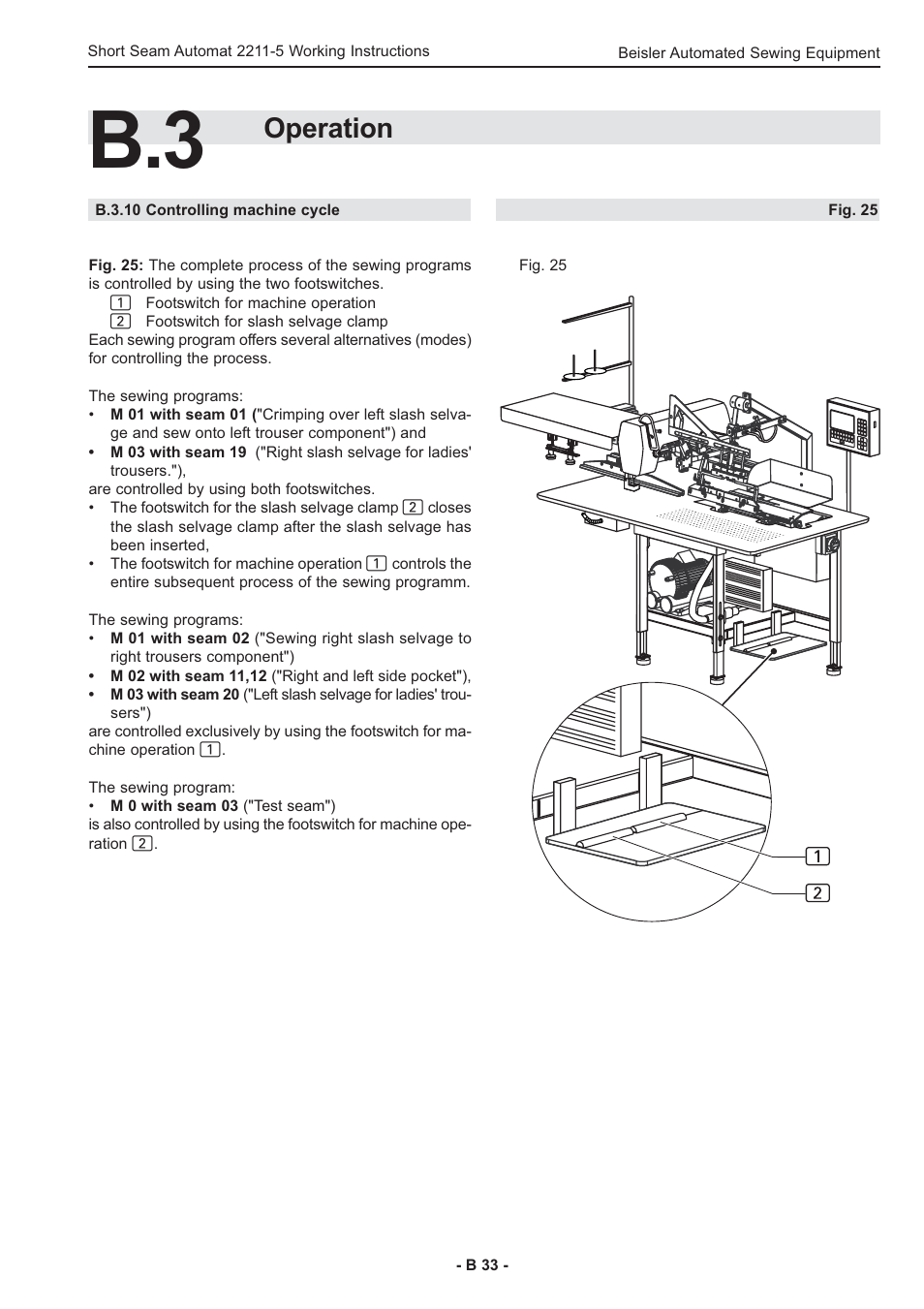 Operation | Beisler 2211-5 User Manual | Page 33 / 103