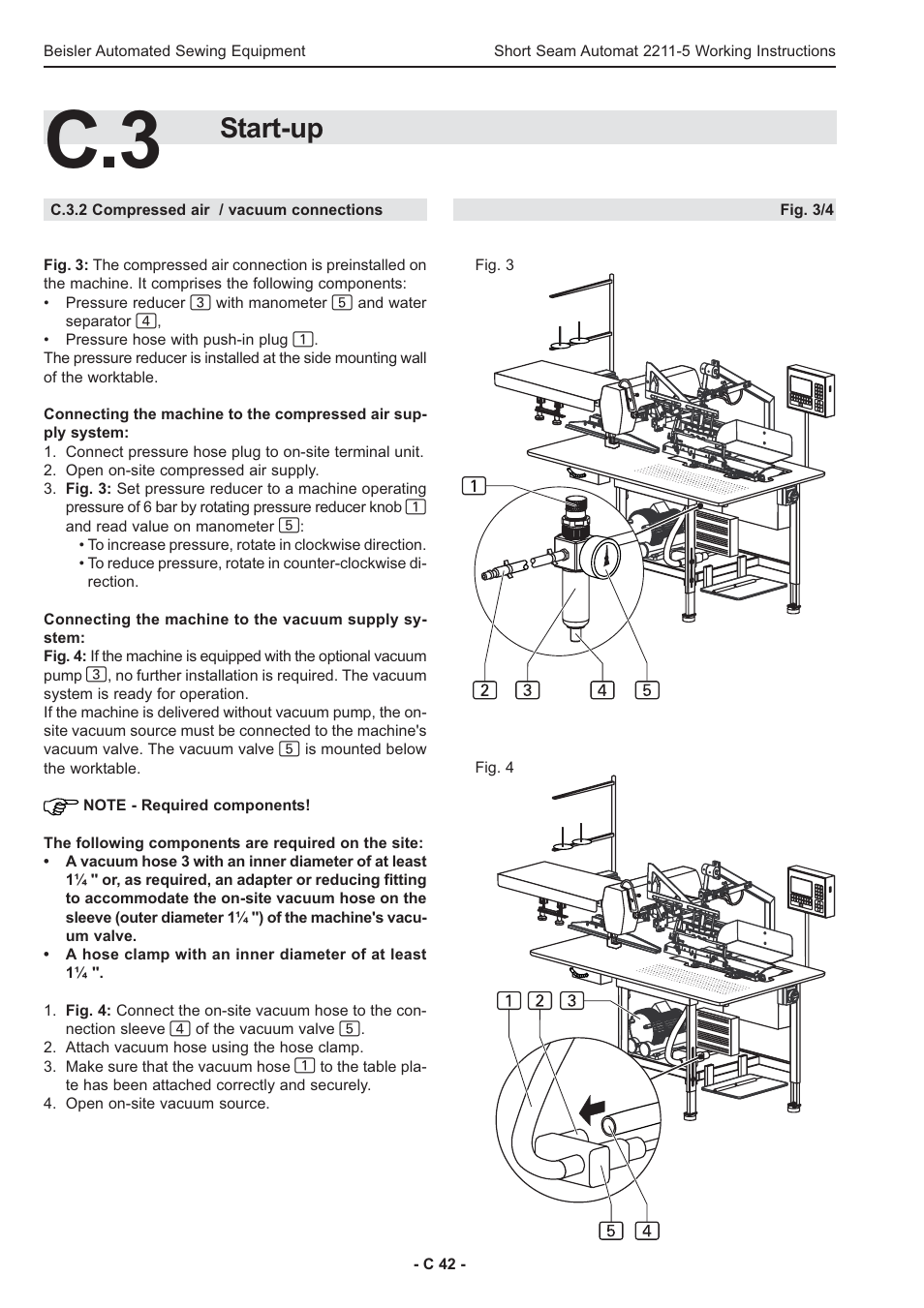 Start-up | Beisler 2211-5 User Manual | Page 42 / 103