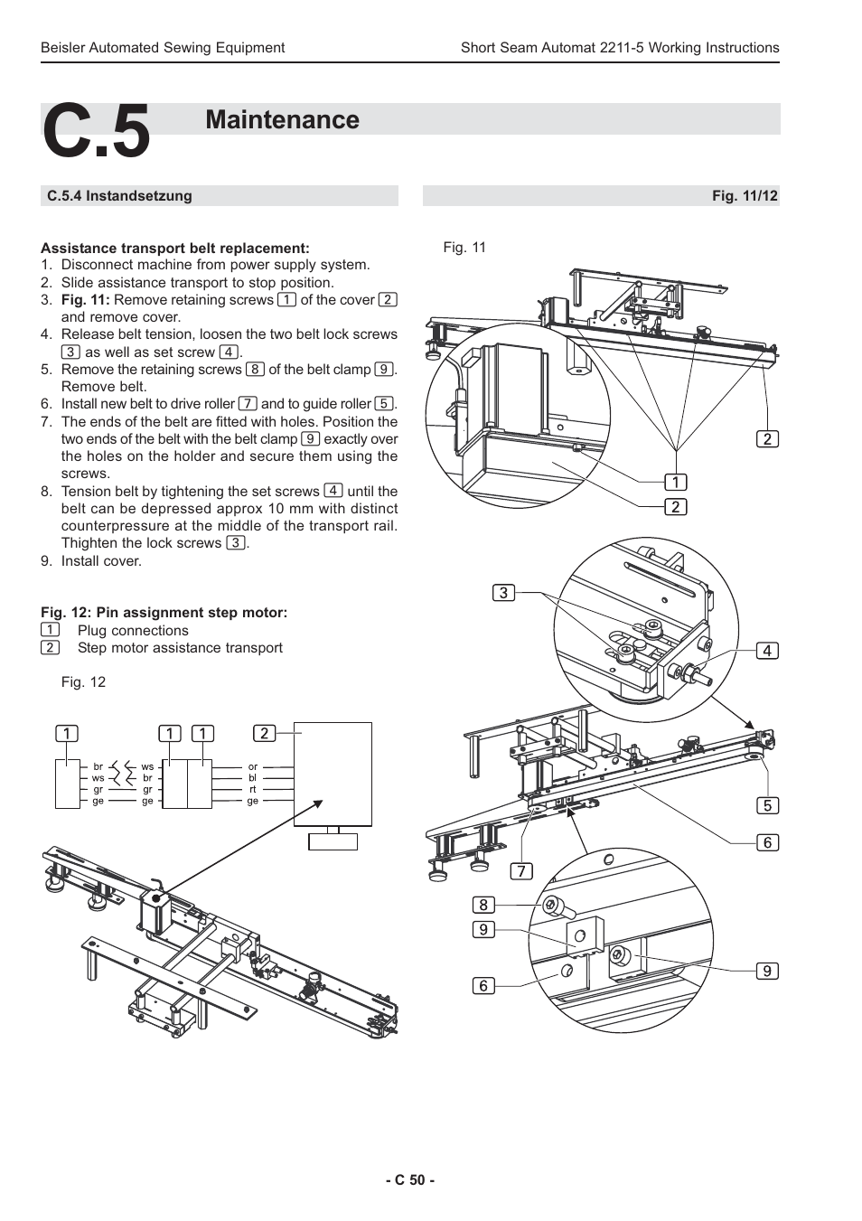 Maintenance | Beisler 2211-5 User Manual | Page 50 / 103