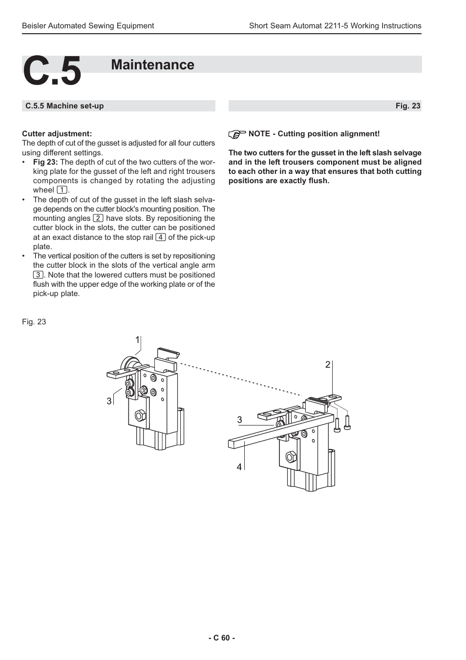 Maintenance | Beisler 2211-5 User Manual | Page 60 / 103