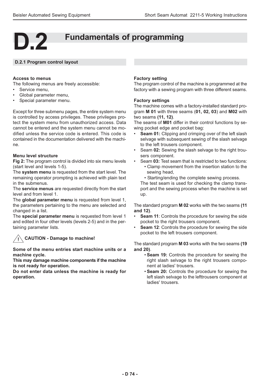 Fundamentals of programming | Beisler 2211-5 User Manual | Page 74 / 103