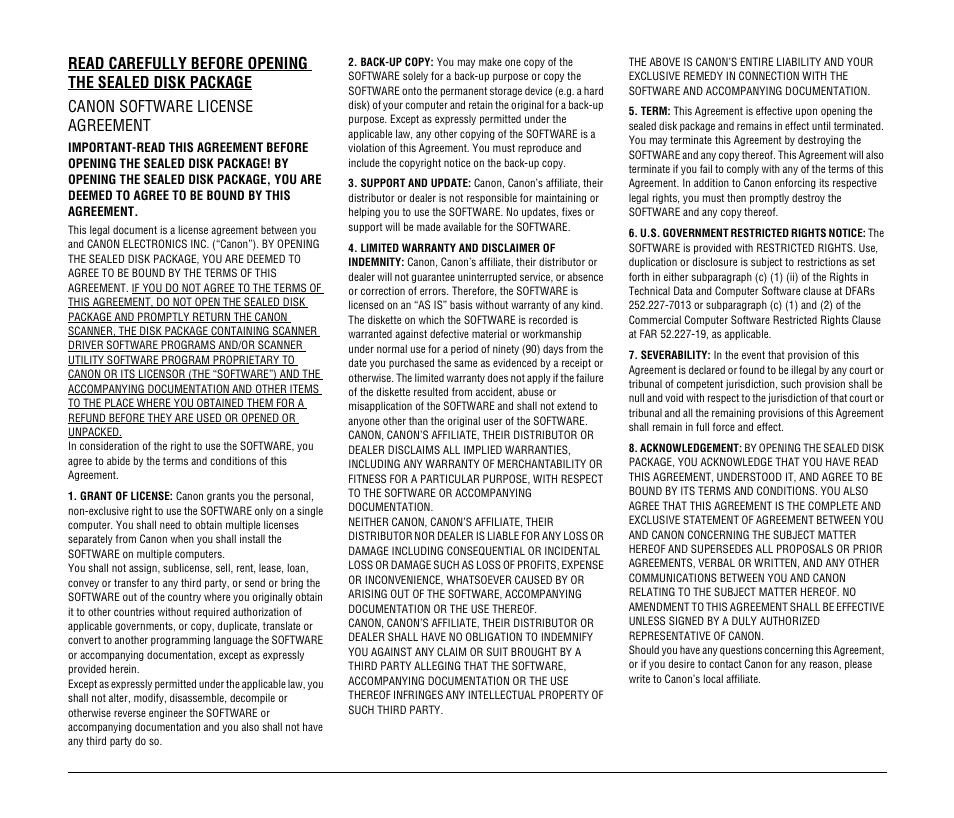 Canon IMAGEFORMULA DR-2010M User Manual | Page 2 / 36