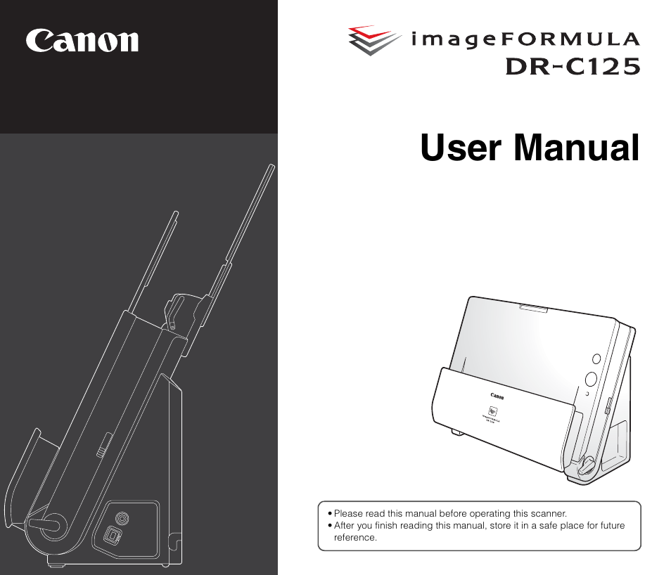 Canon IMAGE FORMULA DR-C125 User Manual | 106 pages