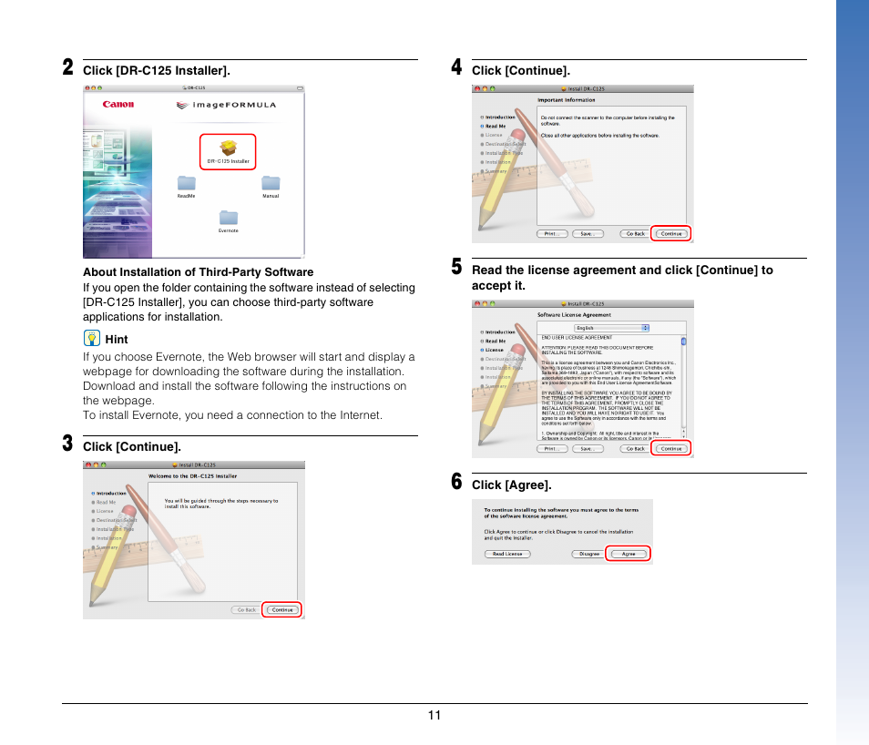 Mac os x) | Canon IMAGE FORMULA DR-C125 User Manual | Page 11 / 106