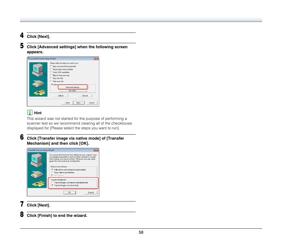 Canon IMAGE FORMULA DR-C125 User Manual | Page 58 / 106