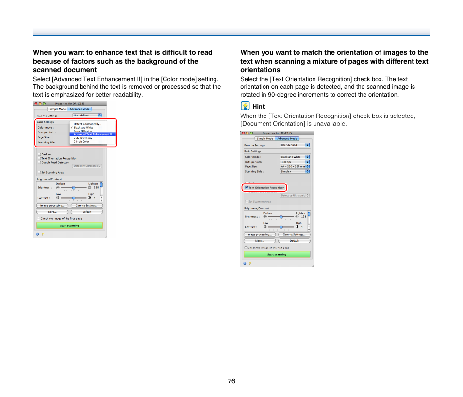 Canon IMAGE FORMULA DR-C125 User Manual | Page 76 / 106