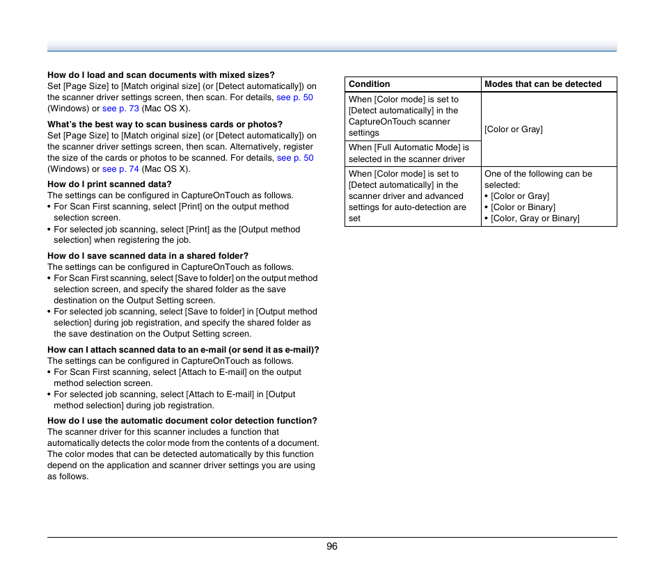 Canon IMAGE FORMULA DR-C125 User Manual | Page 96 / 106