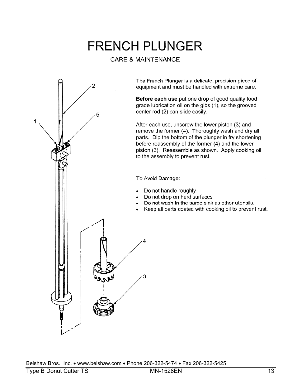 Belshaw Adamatic Type B Donut Cutter User Manual | Page 29 / 44