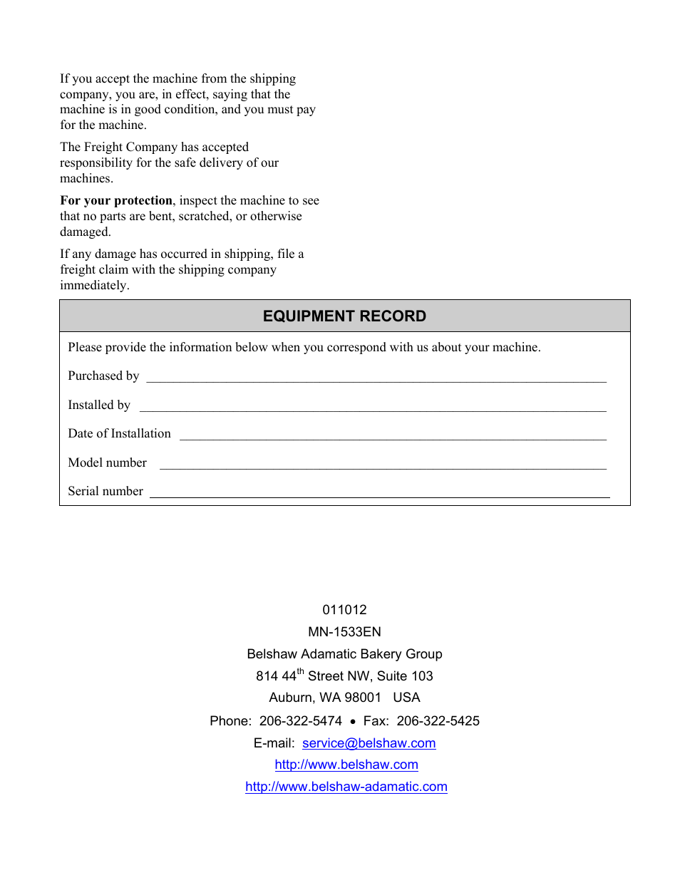 Belshaw Adamatic Type F Cake Donut Depositor User Manual | Page 13 / 45
