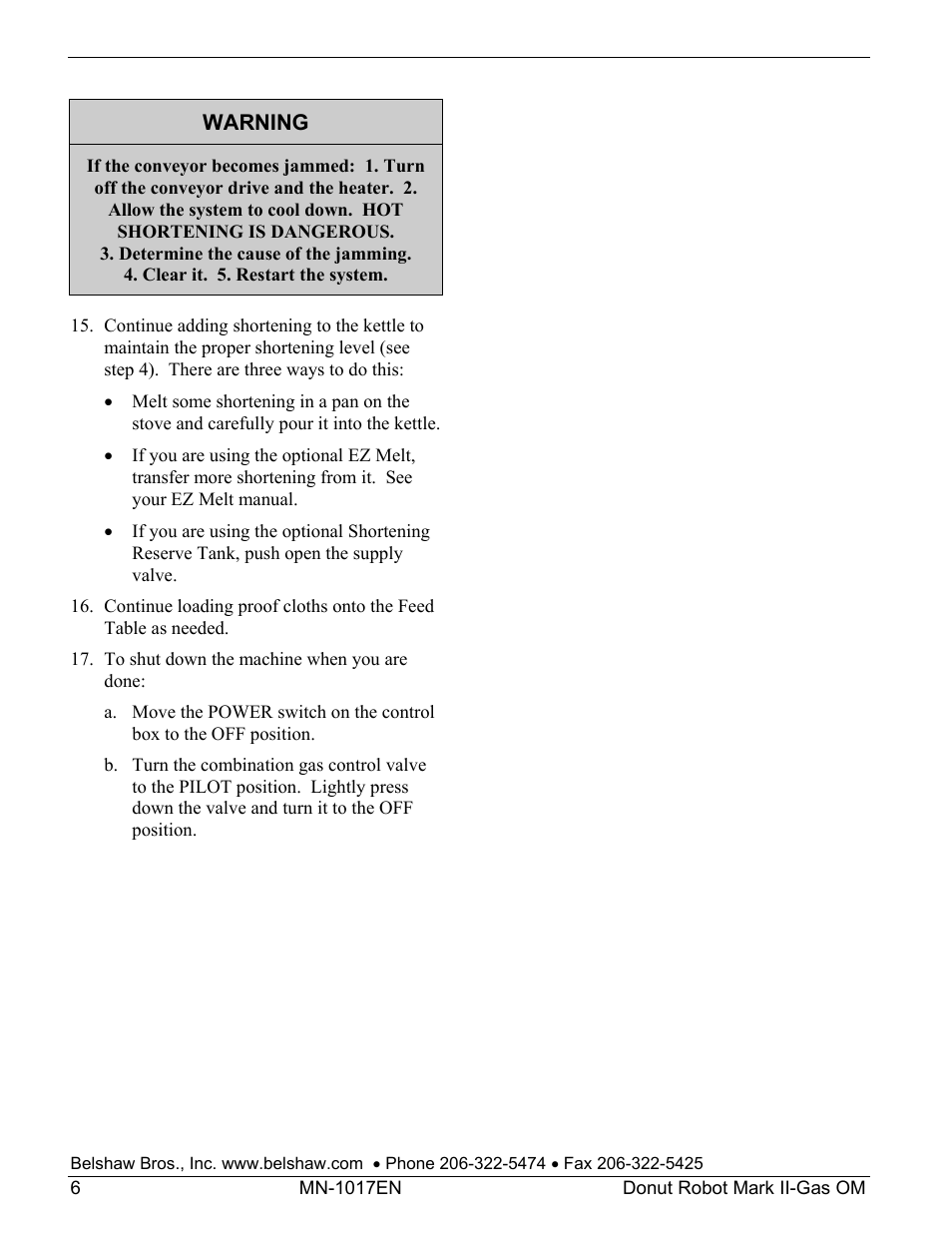 Belshaw Adamatic Mark II-Gas Donut Robot User Manual | Page 12 / 63