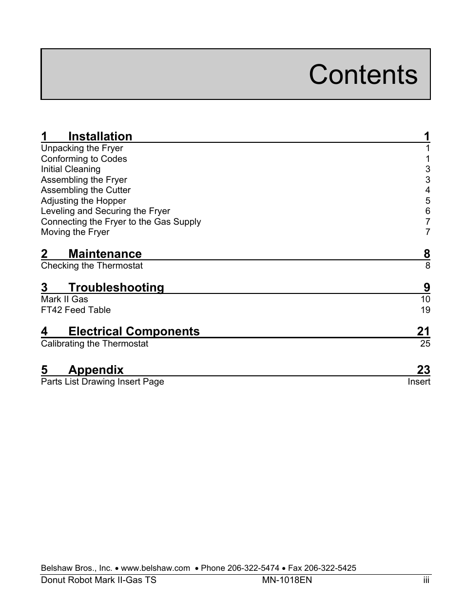 Belshaw Adamatic Mark II-Gas Donut Robot User Manual | Page 39 / 63