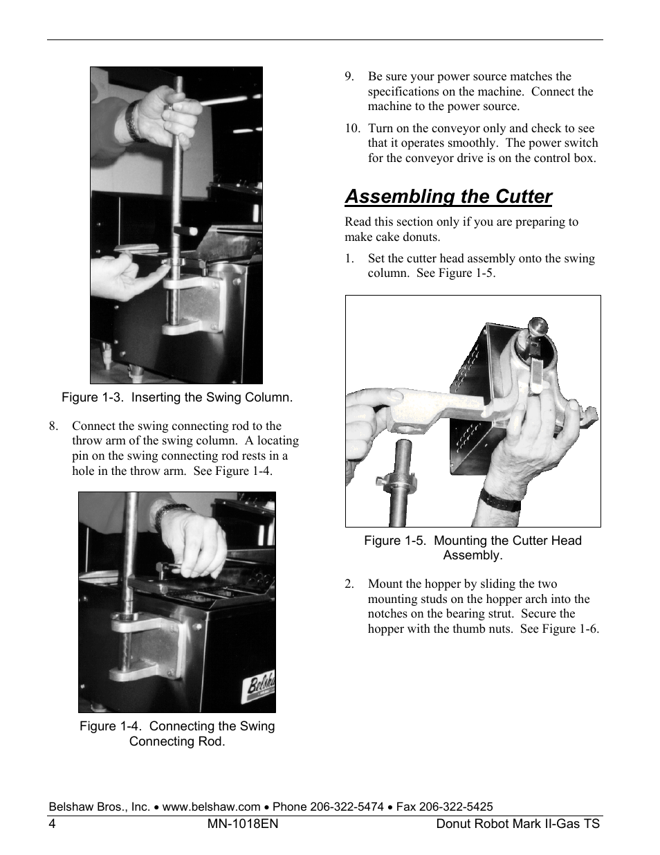 Assembling the cutter | Belshaw Adamatic Mark II-Gas Donut Robot User Manual | Page 44 / 63