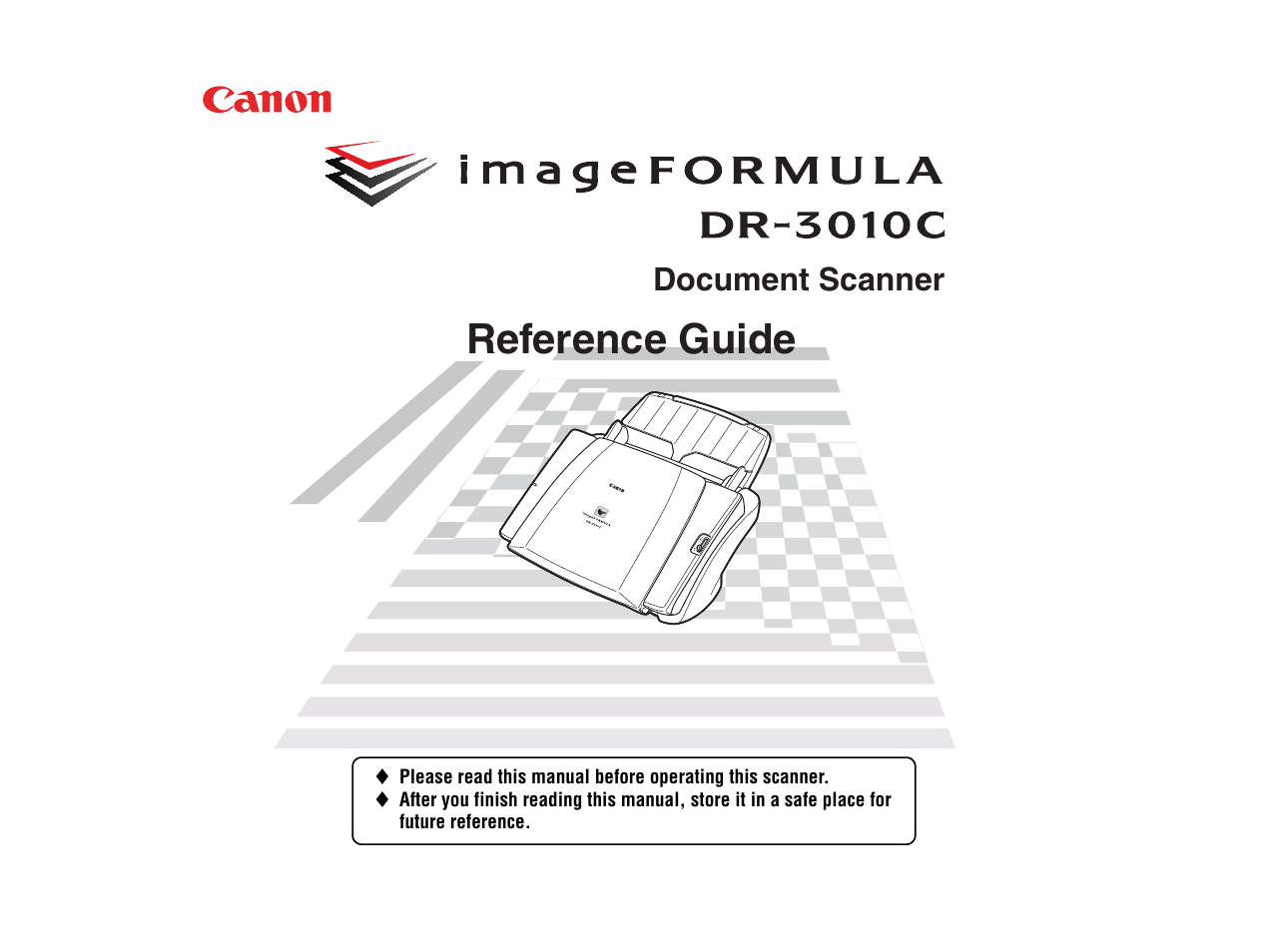 Canon IMAGE FORMULA DR-3010C User Manual | 52 pages