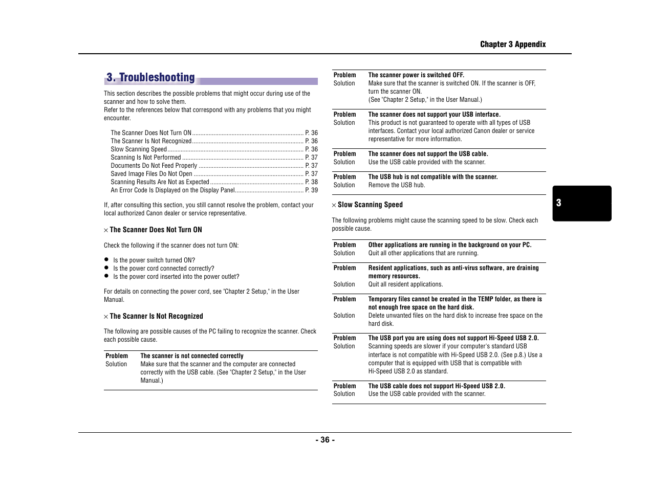 Troubleshooting | Canon IMAGE FORMULA DR-3010C User Manual | Page 41 / 52