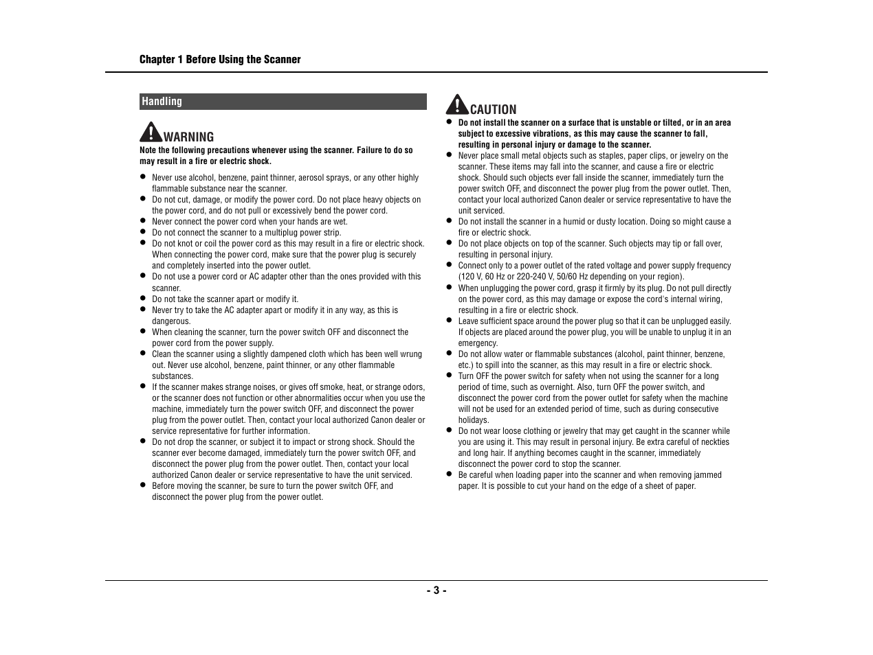 Handling | Canon IMAGE FORMULA DR-3010C User Manual | Page 8 / 52