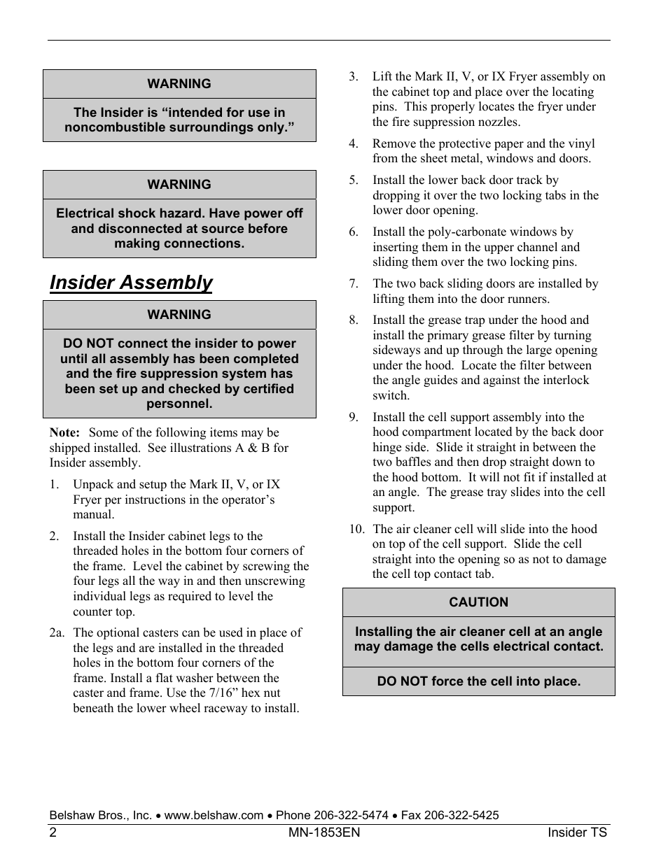 Insider assembly | Belshaw Adamatic INSIDER Ventless Donut System User Manual | Page 28 / 52