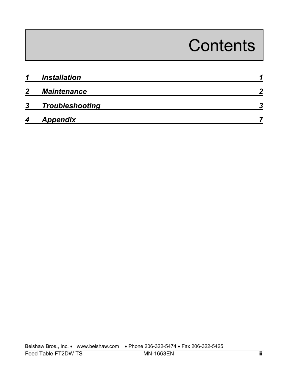 Belshaw Adamatic FT2DW Feed Table User Manual | Page 13 / 21