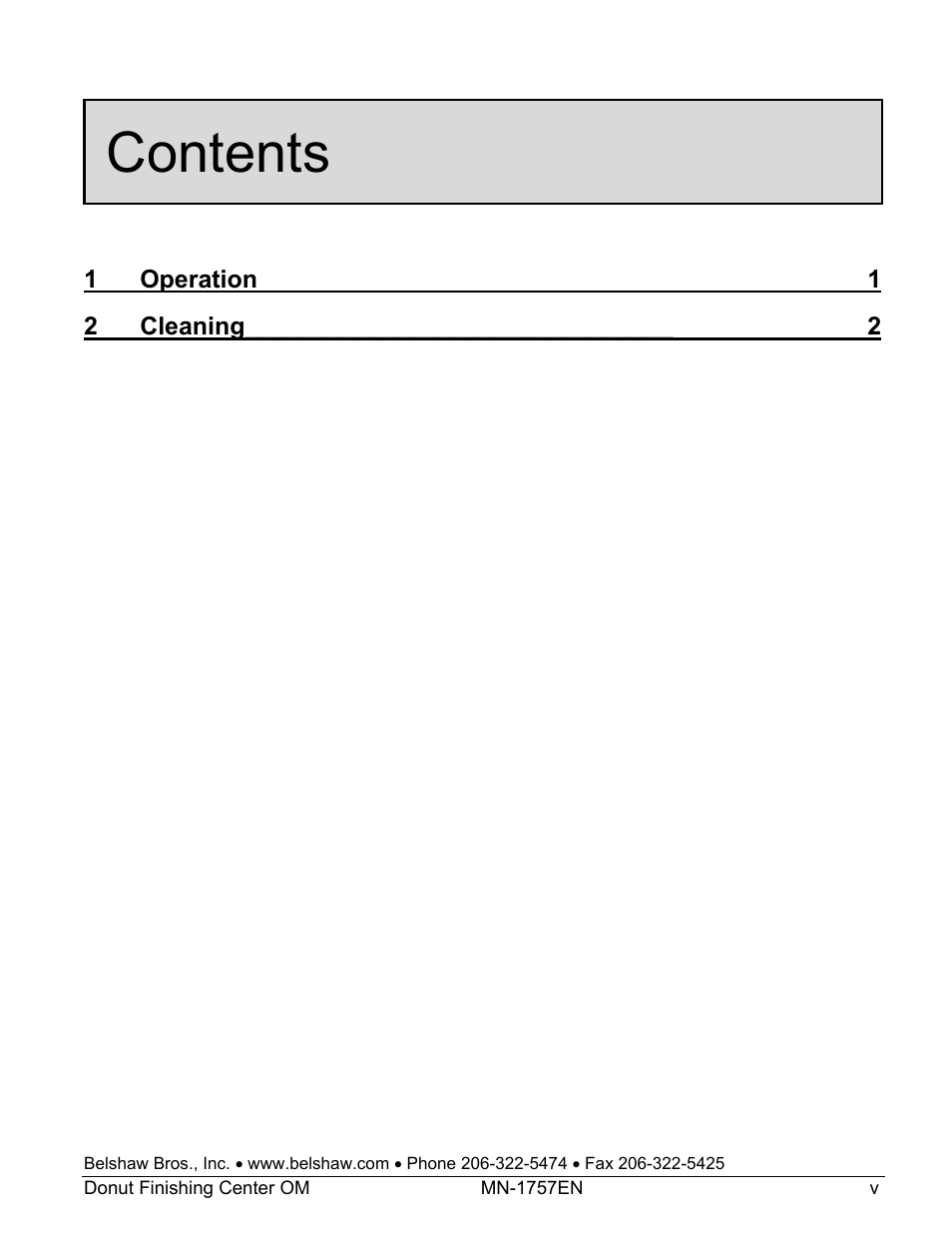 Belshaw Adamatic Donut Finishing Center User Manual | Page 5 / 19