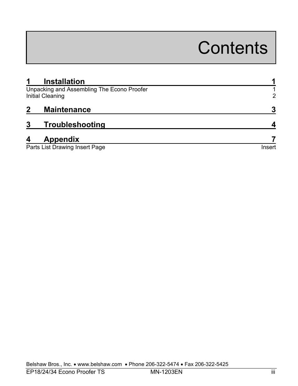 Belshaw Adamatic EP18-24 Proofer User Manual | Page 17 / 25