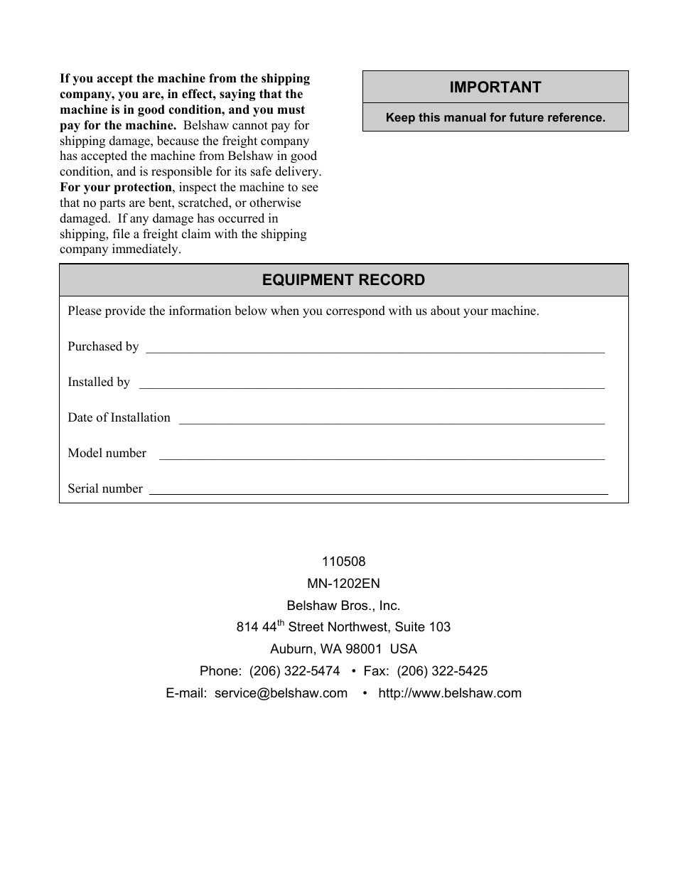 Belshaw Adamatic EP18-24 Proofer User Manual | Page 3 / 25