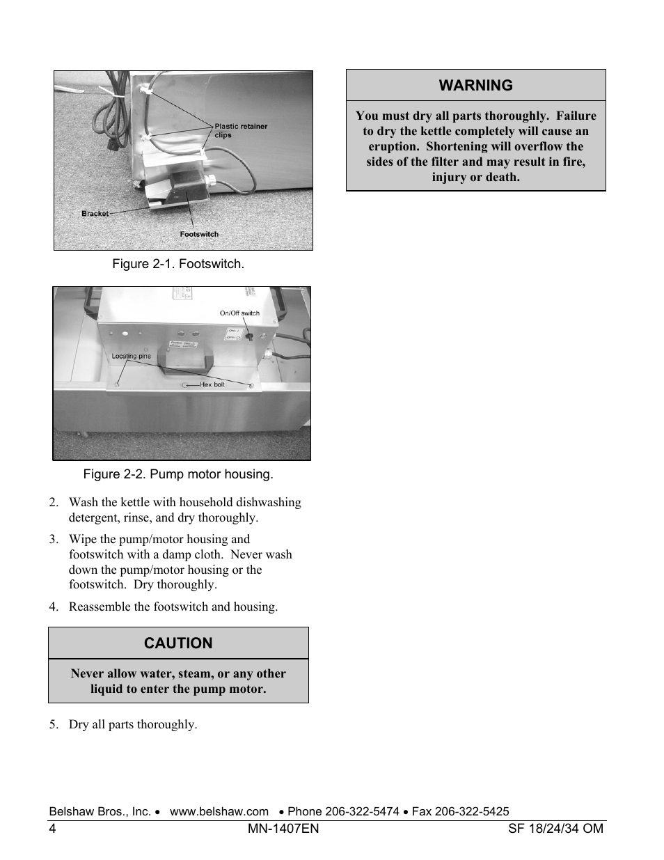 Belshaw Adamatic SF18 Shortening Filter User Manual | Page 10 / 23