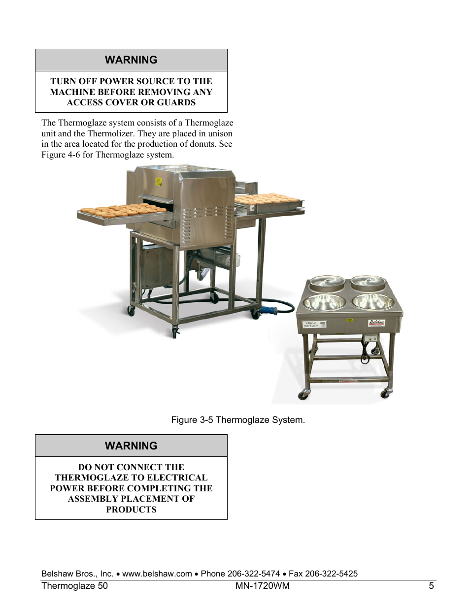 Belshaw Adamatic TG50 Thermoglaze User Manual | Page 11 / 39