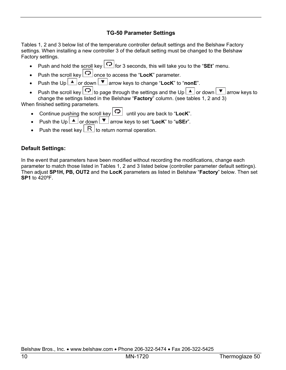 Belshaw Adamatic TG50 Thermoglaze User Manual | Page 16 / 39