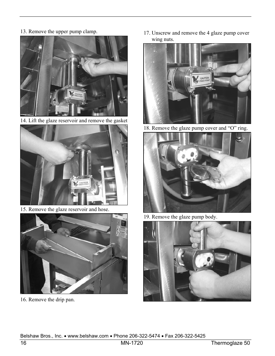 Belshaw Adamatic TG50 Thermoglaze User Manual | Page 22 / 39