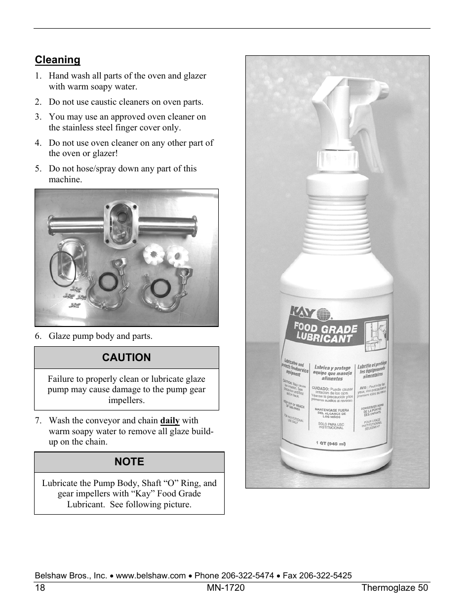 Belshaw Adamatic TG50 Thermoglaze User Manual | Page 24 / 39